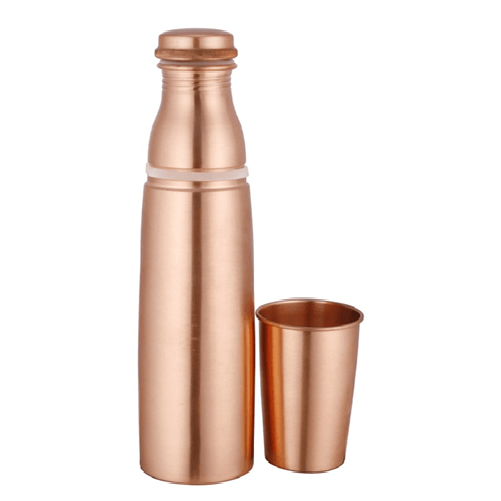 COPPER BOTTLE & GLASS PLAIN